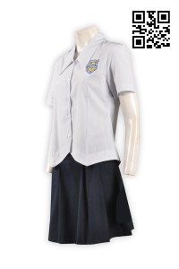 SU209 girl high school uniforms suppliers classic uniform school tailor made team center hk